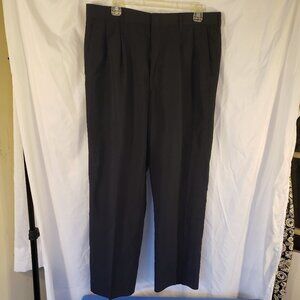 Haggar Black Label Men's Flat Front Dress Pants - 36 x 34 - Navy Blue
